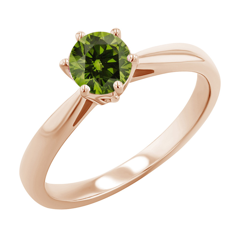 Verlobungsring mit grünem Diamant Sati 125016