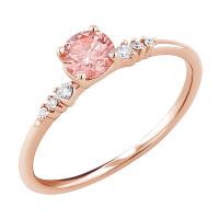 Verlobungsring mit zertifiziertem fancy rosa Lab Grown Diamanten Amity