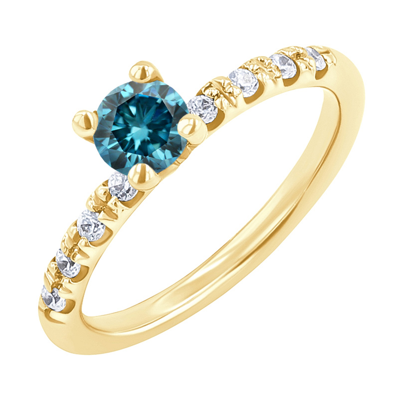Verlobungsring mit blauem Diamant Megha 132506
