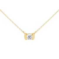 Minimalistische goldene Halskette mit einem Lab Grown Diamanten Gosta