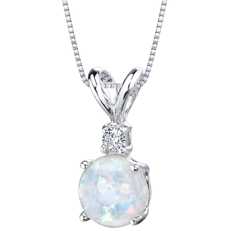Anhänger mit weißem Opal und Diamanten Zerro 22996
