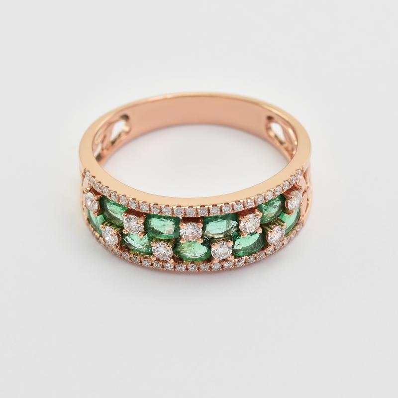 Smaragd Ring mit Diamanten 25616