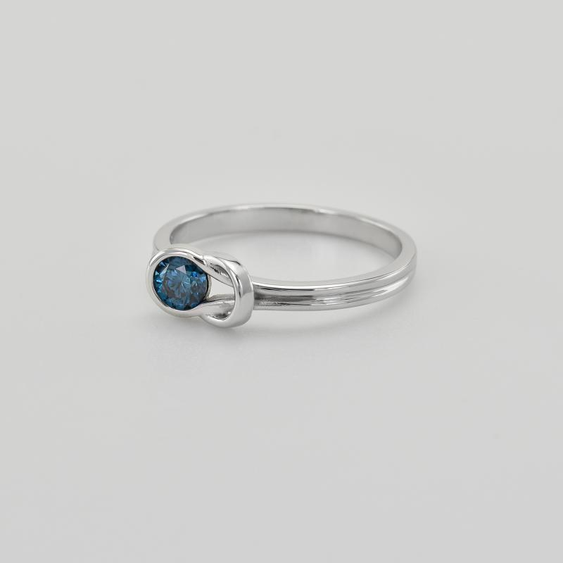 Romantischer Verlobungsring mit blauem Diamant Cearah 29516