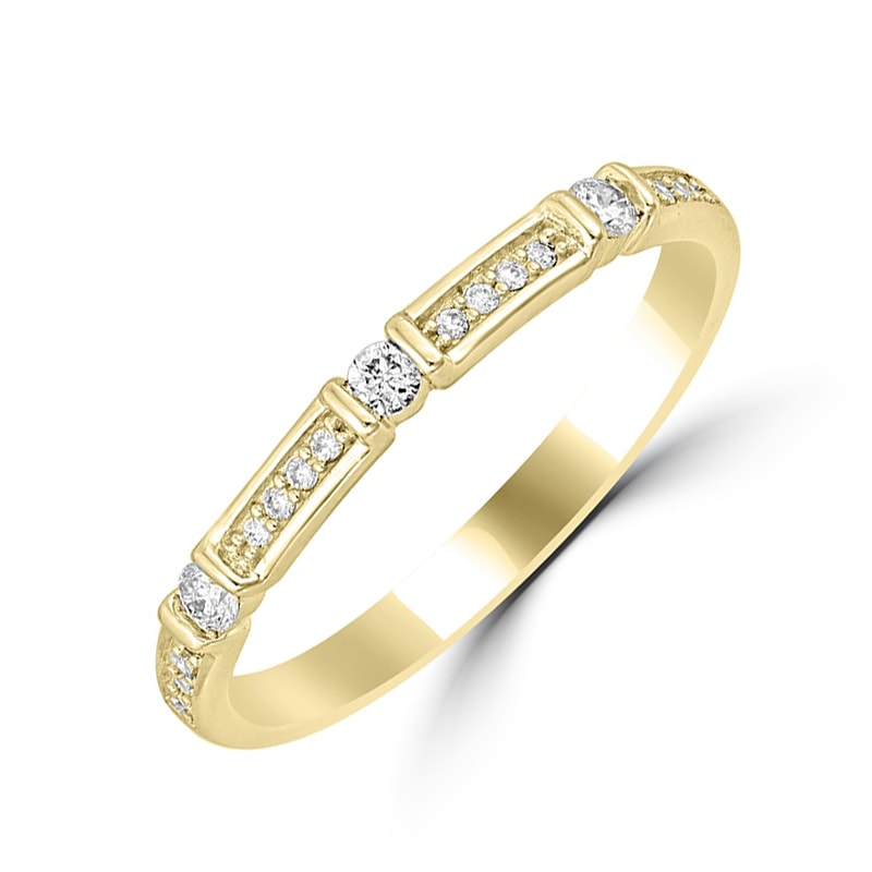 Gelbgold Ring mit Diamanten 29866