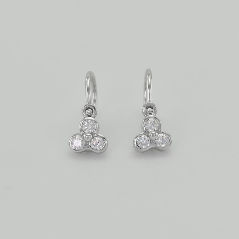 Goldene Ohrringe für Kinder mit Diamanten Jasmine 31016