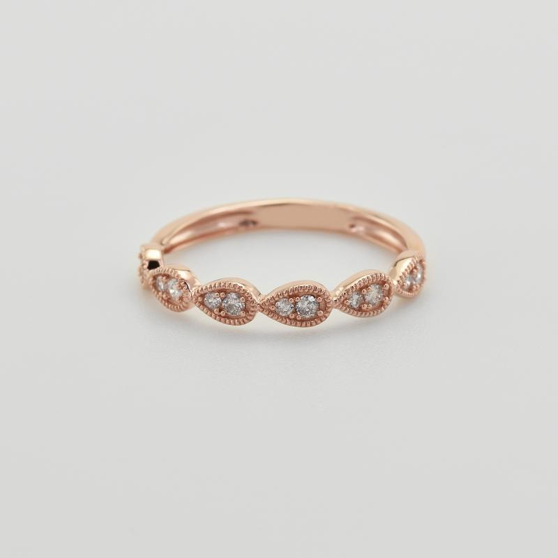 Halb-Eternity Ring aus Gold mit Diamanten Lacy 32376