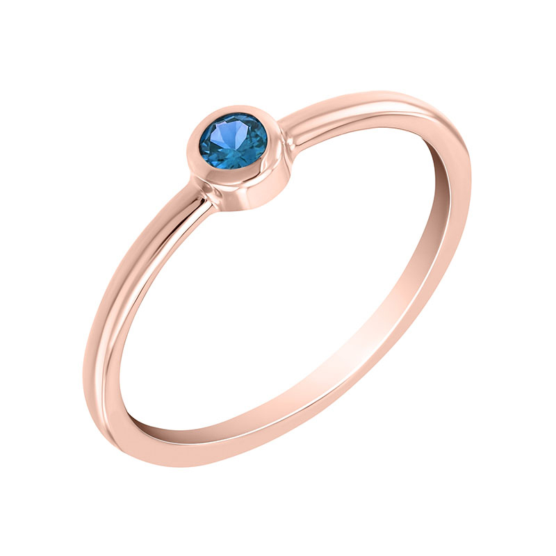 Goldener minimalistischer Ring mit London Topas Emilien 33796