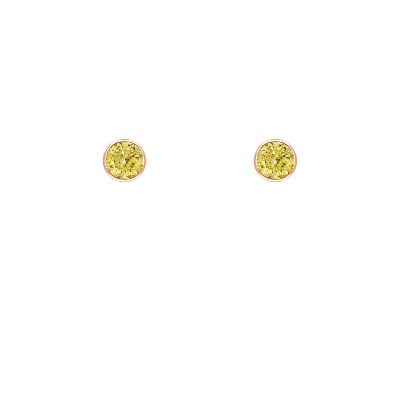 Ohrringe mit gelben Diamanten 36886