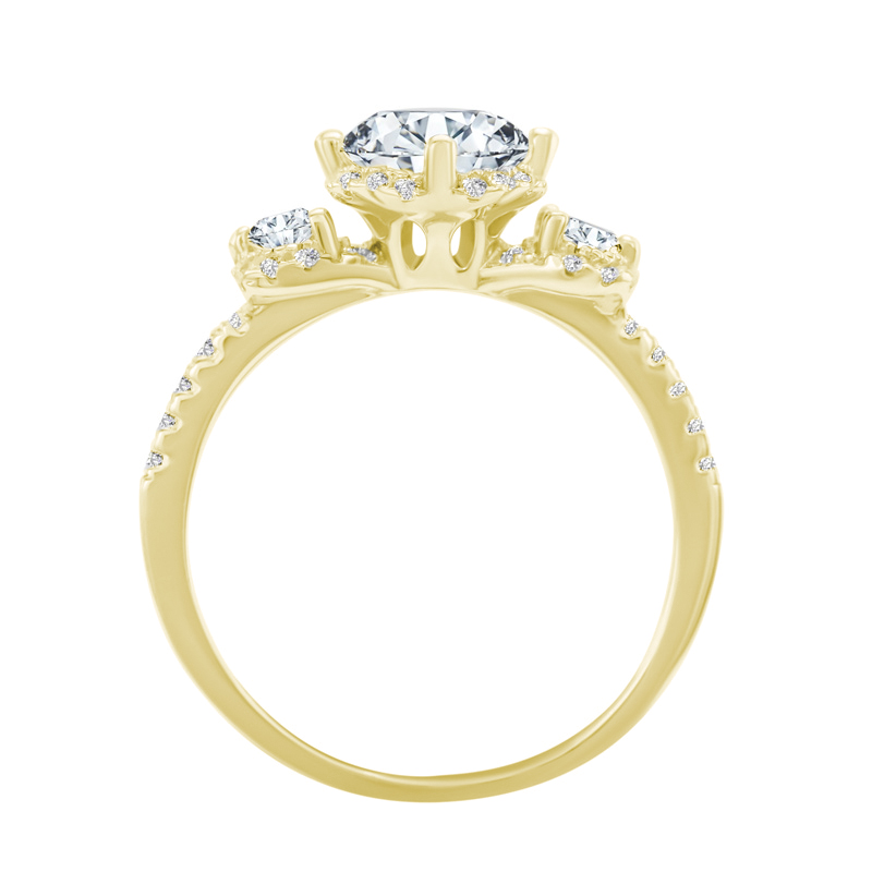Goldener Verlobungsring mit Diamanten Wirk 37896
