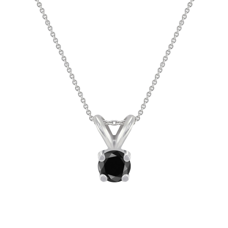 Schwarzer Diamant in Anhänger Lalom 38806