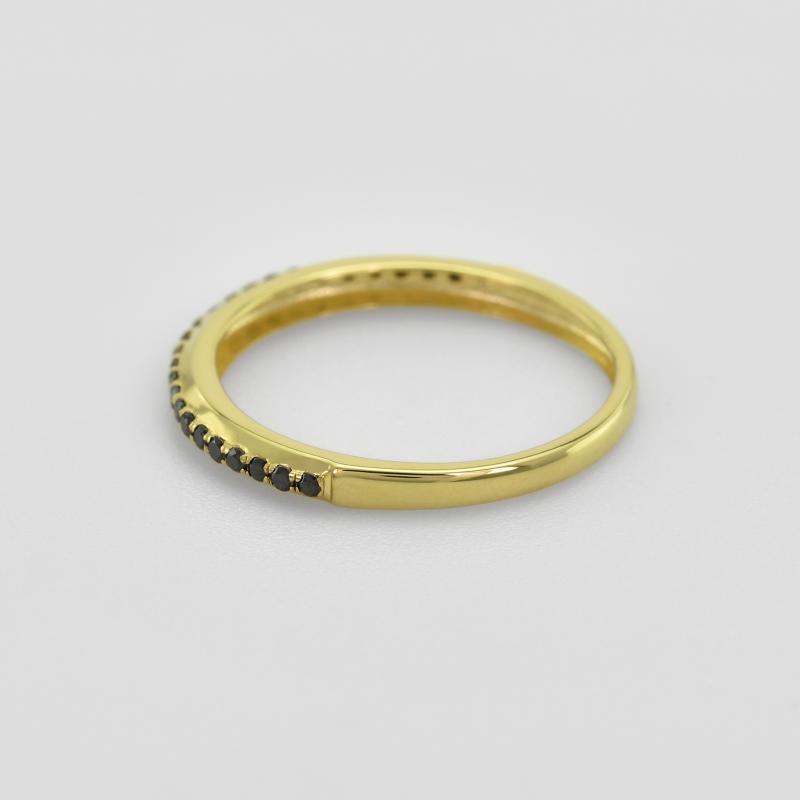 Memoire-Ring aus Gold mit schwarzen Diamanten Oana 43946