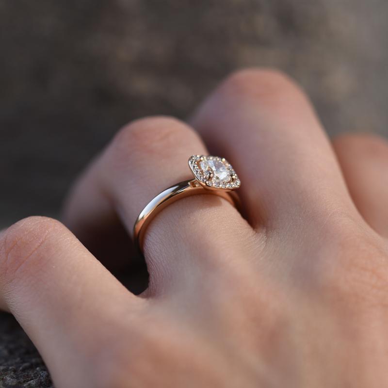 Verlobungsring aus Gold mit Prinzess-Diamanten Eleria 46056