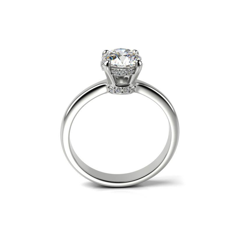 Strahlender Verlobungsring mit Moissanit und Diamanten Xela 46546
