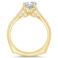 Verlobungsring aus Gold mit seitlichen Diamanten Ulani