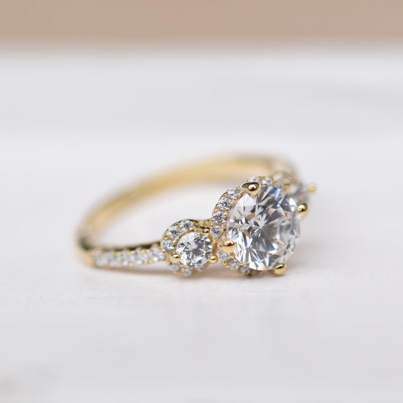 Goldener Verlobungsring mit Diamanten Wirk 49246