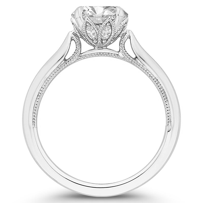 Goldener Verlobungsring mit seitlichen Diamanten Libby 51826
