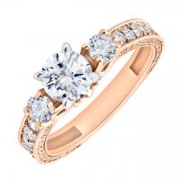 Ring aus Roségold mit Diamanten im Vintage-Stil Janessa