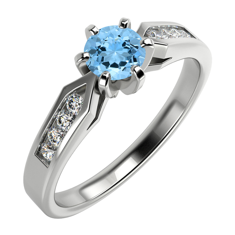 Verlobungsring mit Topas und Diamanten Mita 59366