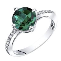 Goldring mit Smaragd und seitlichen Diamanten Valary
