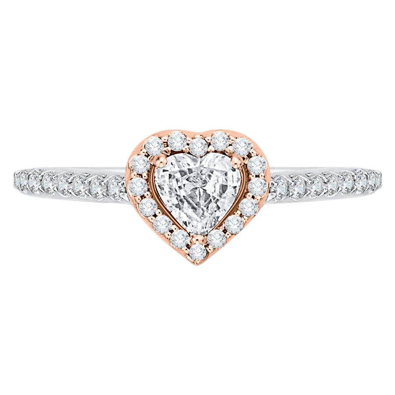 Mehrfarbiger Verlobungsring Diamant Herz-Form 60916