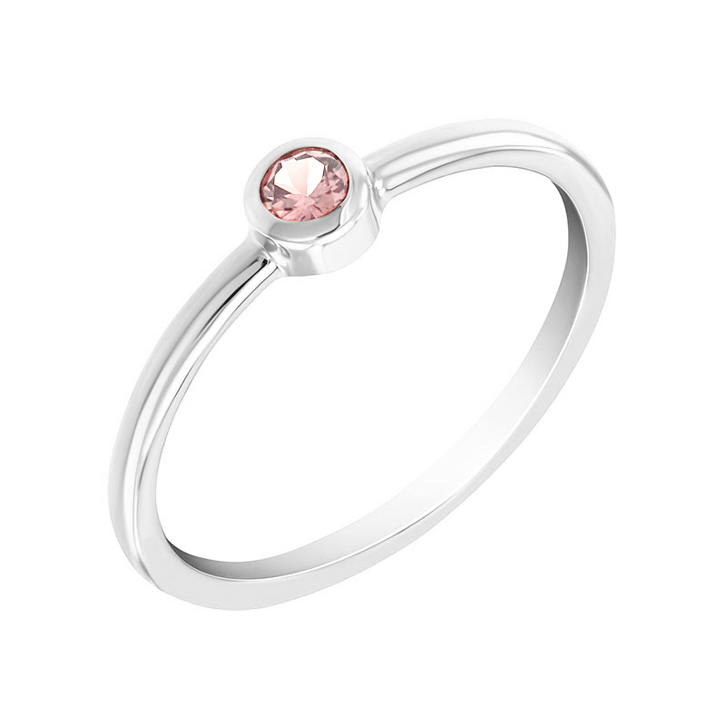 Goldener minimalistischer Ring mit Morganit Camellia