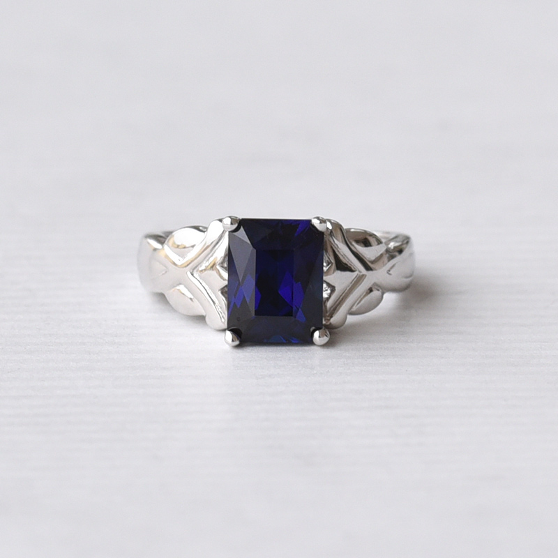 Silberring mit blauem Saphir Lenky 74126