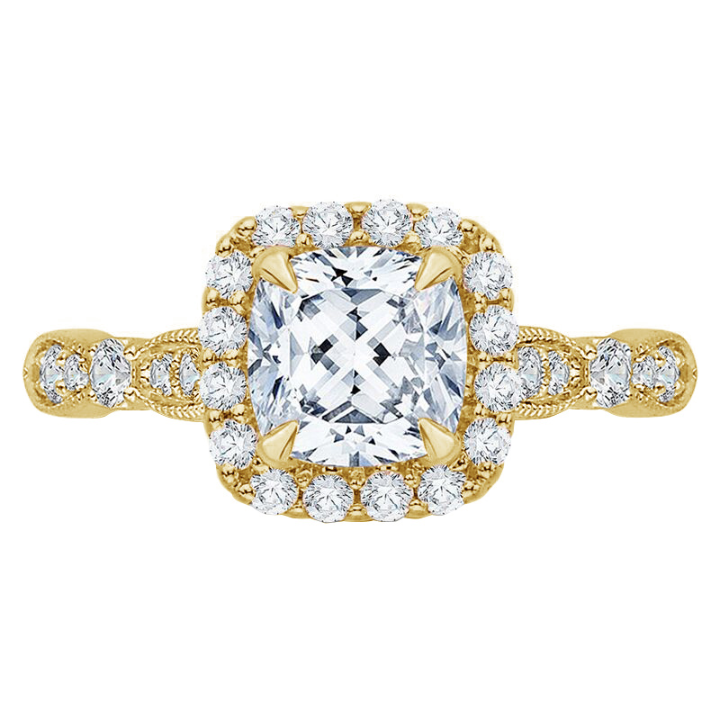 Zauberhafter Gelbgold Verlobungsring mit Diamanten