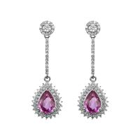 Ohrringe mit rosa Saphiren und Diamanten Karmen