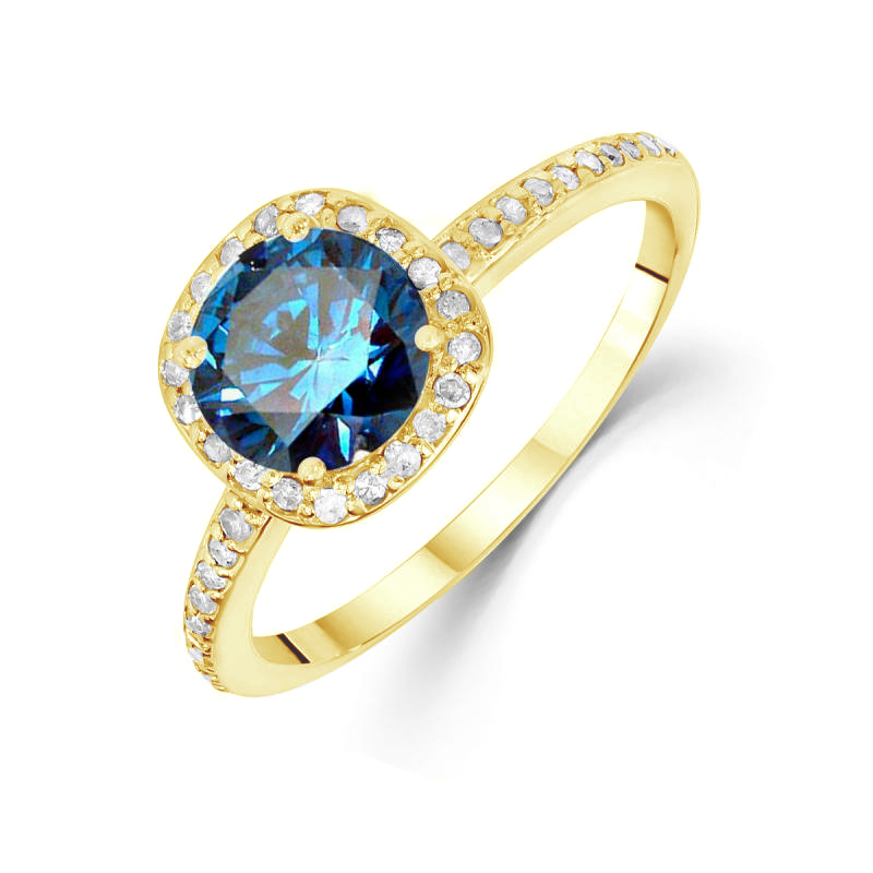 Verlobungsring mit blauen Diamantem Eshana 79306