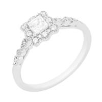 Vintage-Ring mit glänzenden Diamanten Venera