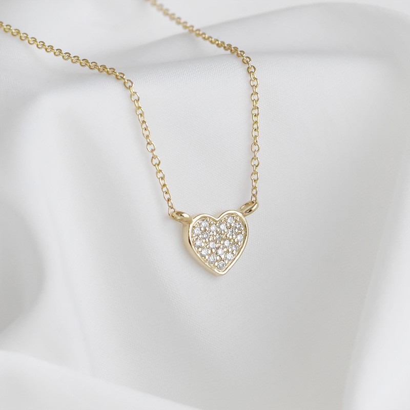 Diamant-Halskette in Herz-Form Sie 91226