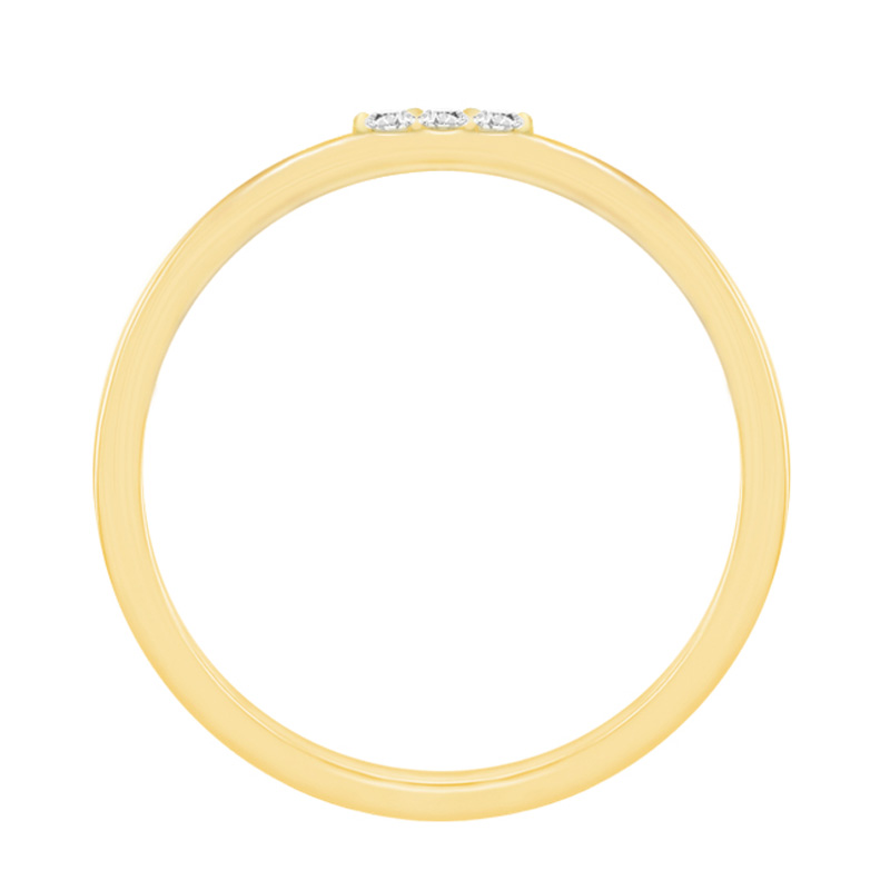 Minimalistischer goldener Ring mit drei Diamanten Dottie 94746