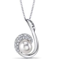 Silberne Halskette mit Perle Jizzi