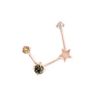 Goldener Ohrring mit Sternzeichen Virgo