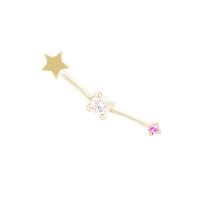 Goldener Ohrring mit Sternzeichen Aries