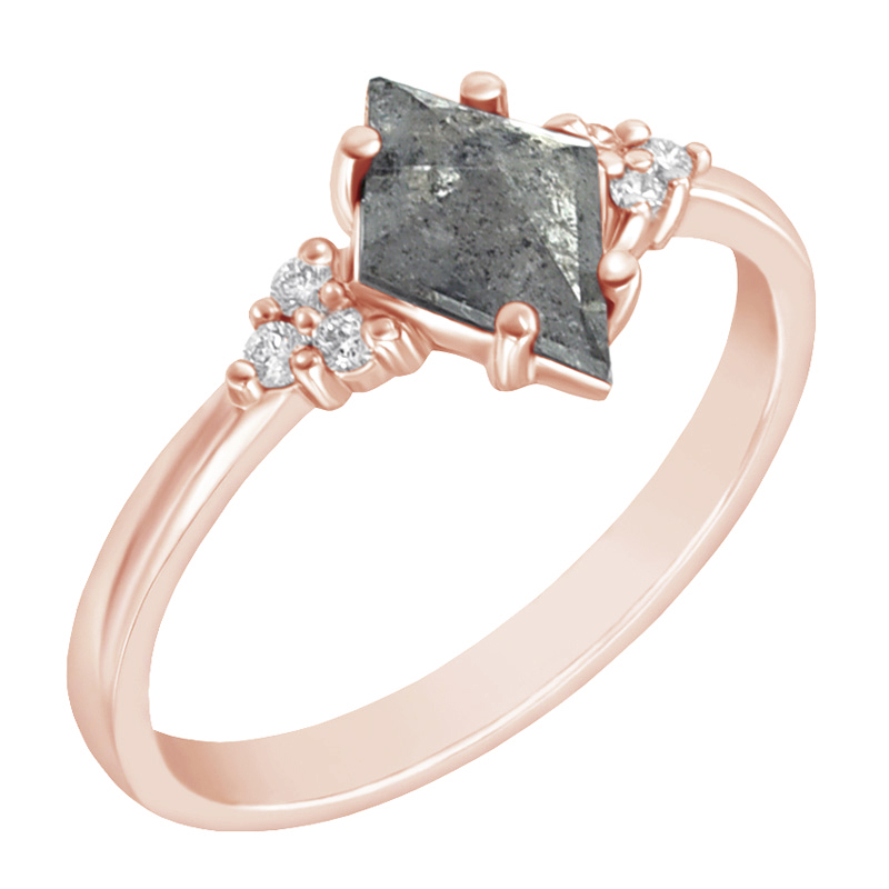 Unikater Ring mit Salt and Pepper Diamant Rogue 97496