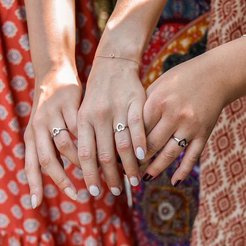 Romantischer silberner Ring mit einem Diamanten Celine 108097