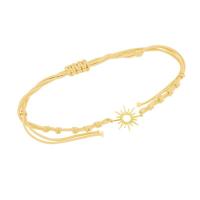 String-Armband mit einer silbernen Sonne Sun