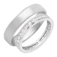 Eternity-Ring mit Diamanten und Ring im Komfort-Stil Branko