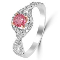 Verlobungsring mit einem zertifizierten Fancy Pink Lab Grown Diamanten Shirley