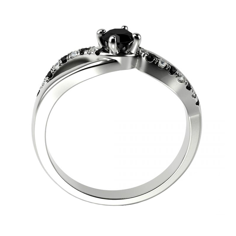 Verlobungsdiamant mit schwarzen und weißen Diamanten Ewie 119347