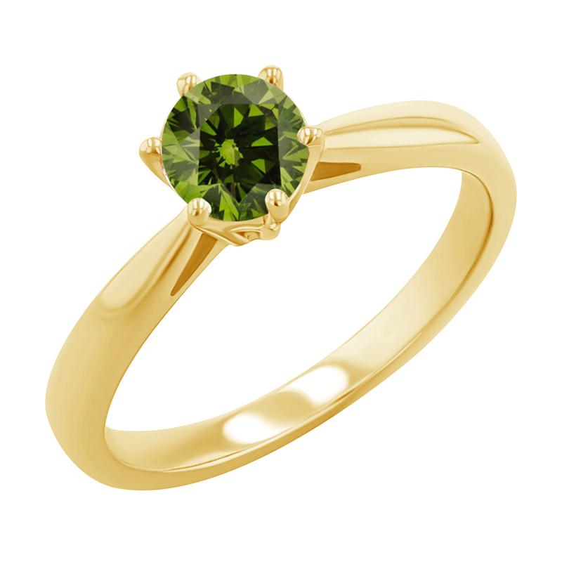 Verlobungsring mit grünem Diamant Sati 125017