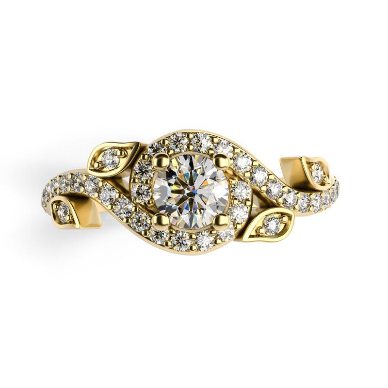 Goldener Vintage-Ring mit Diamanten Gario 12757