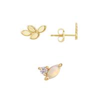 Set goldener Ohrringe mit Opal Sintia