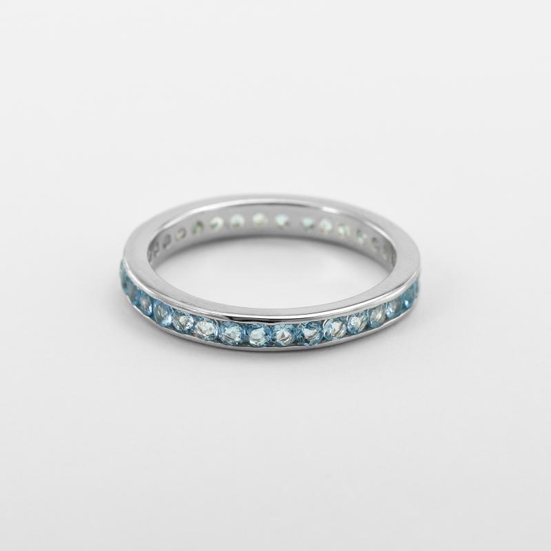 Silberner Memoire-Ring mit Topas Urian 14437