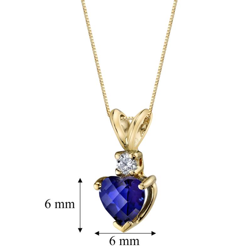 Goldkette mit Saphir-Herz und Diamanten Reese 20397