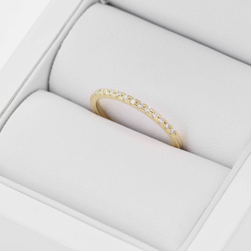 Goldener Memoire-Ring mit Diamanten 1.25mm Adva 29087