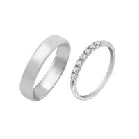 Hochzeit Eternity Platin Ring und Komfort Ring Beltas