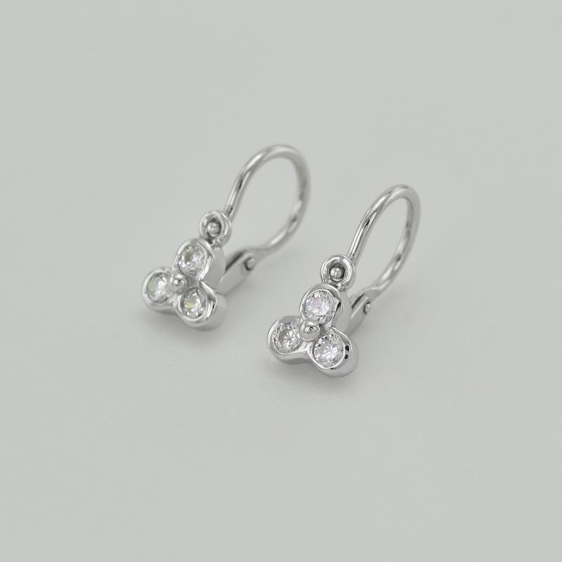 Goldene Ohrringe für Kinder mit Diamanten Jasmine 31017