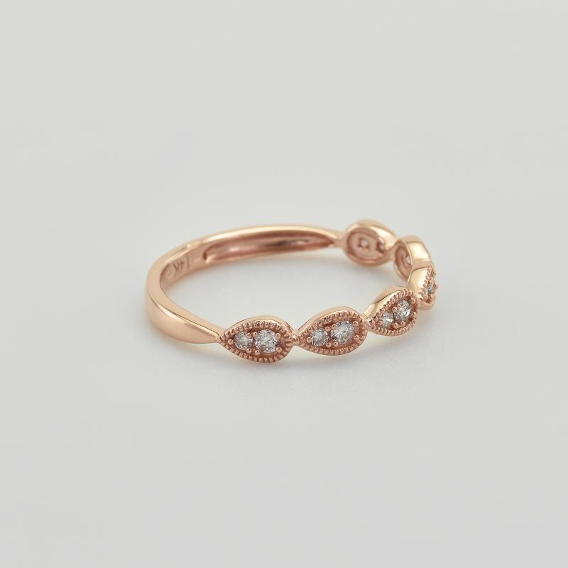 Halb-Eternity Ring aus Gold mit Diamanten Lacy 32377